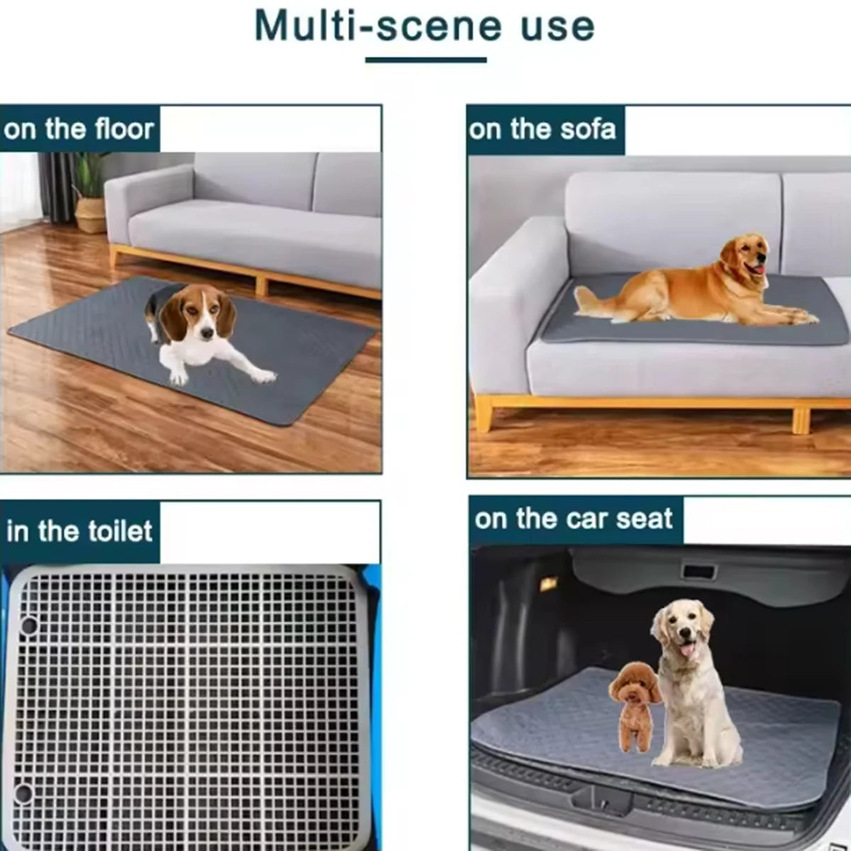 Winter Dog Pee Pad Reusable Washable Dog Urine Mat Car Seat Floor Sofa Waterproof Absorbent Puppy Cat Training Pet Supplies