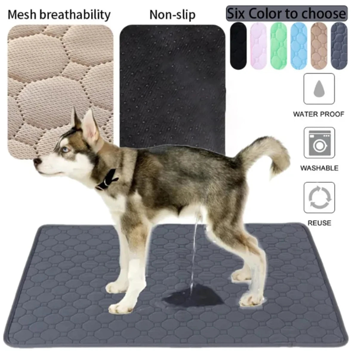 Winter Dog Pee Pad Reusable Washable Dog Urine Mat Car Seat Floor Sofa Waterproof Absorbent Puppy Cat Training Pet Supplies